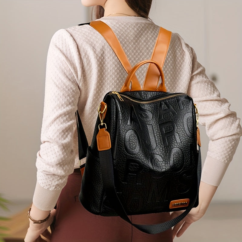 Waterproof Multi-pocket Letter Backpack