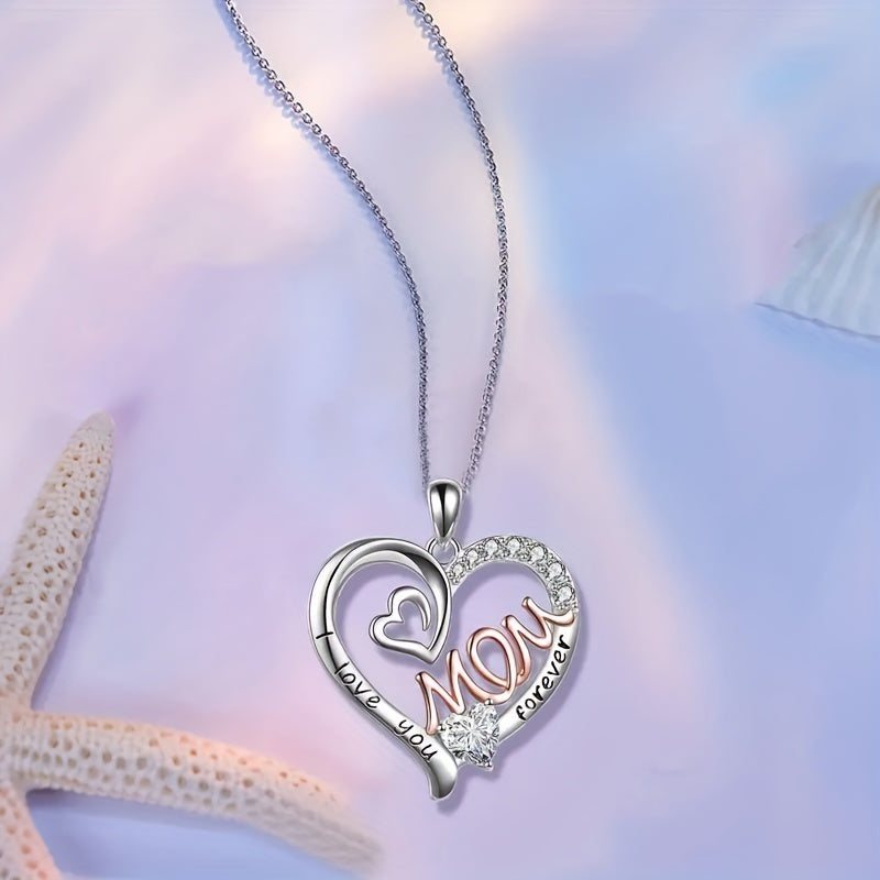 Heart Mom Pendant Necklace - Creative, Trendy, and Elegant Gift