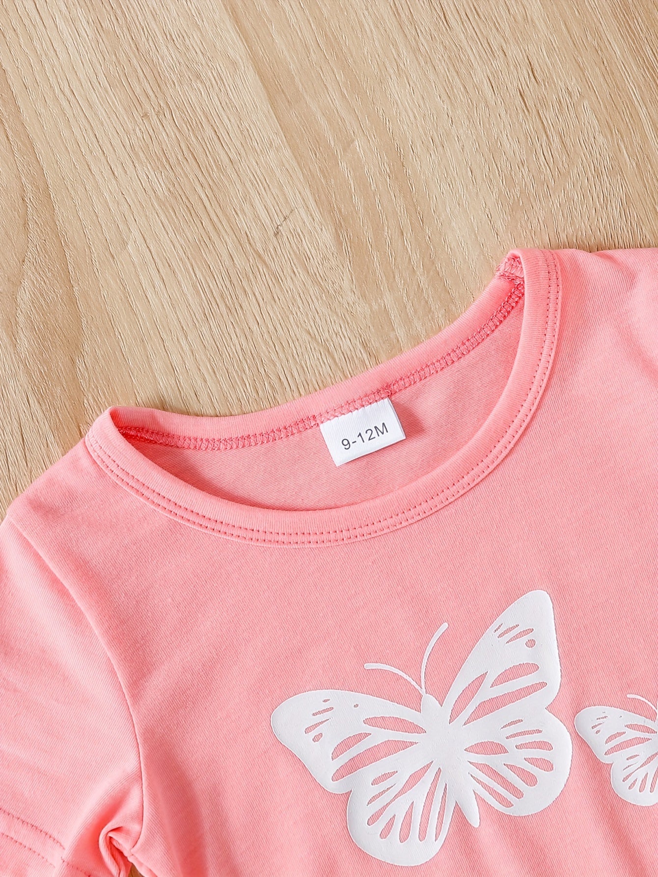 2pc -Baby Girls Butterfly T-shirt and Shorts Set