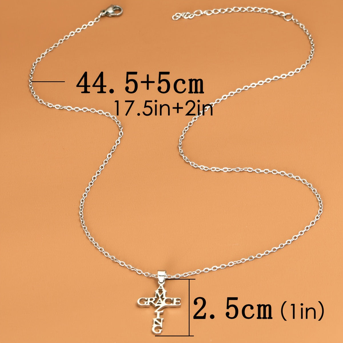 Set of 3 Faith Stainless Steel Pendant Necklaces