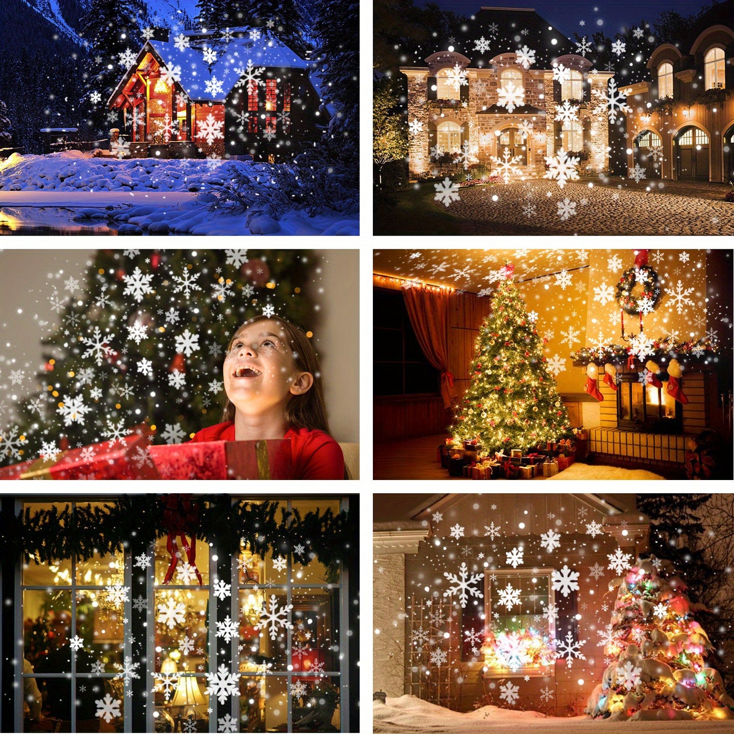 Twinkle Star LED Christmas Projector Lights – Snowflake & Holiday Decor for Indoor & Outdoor