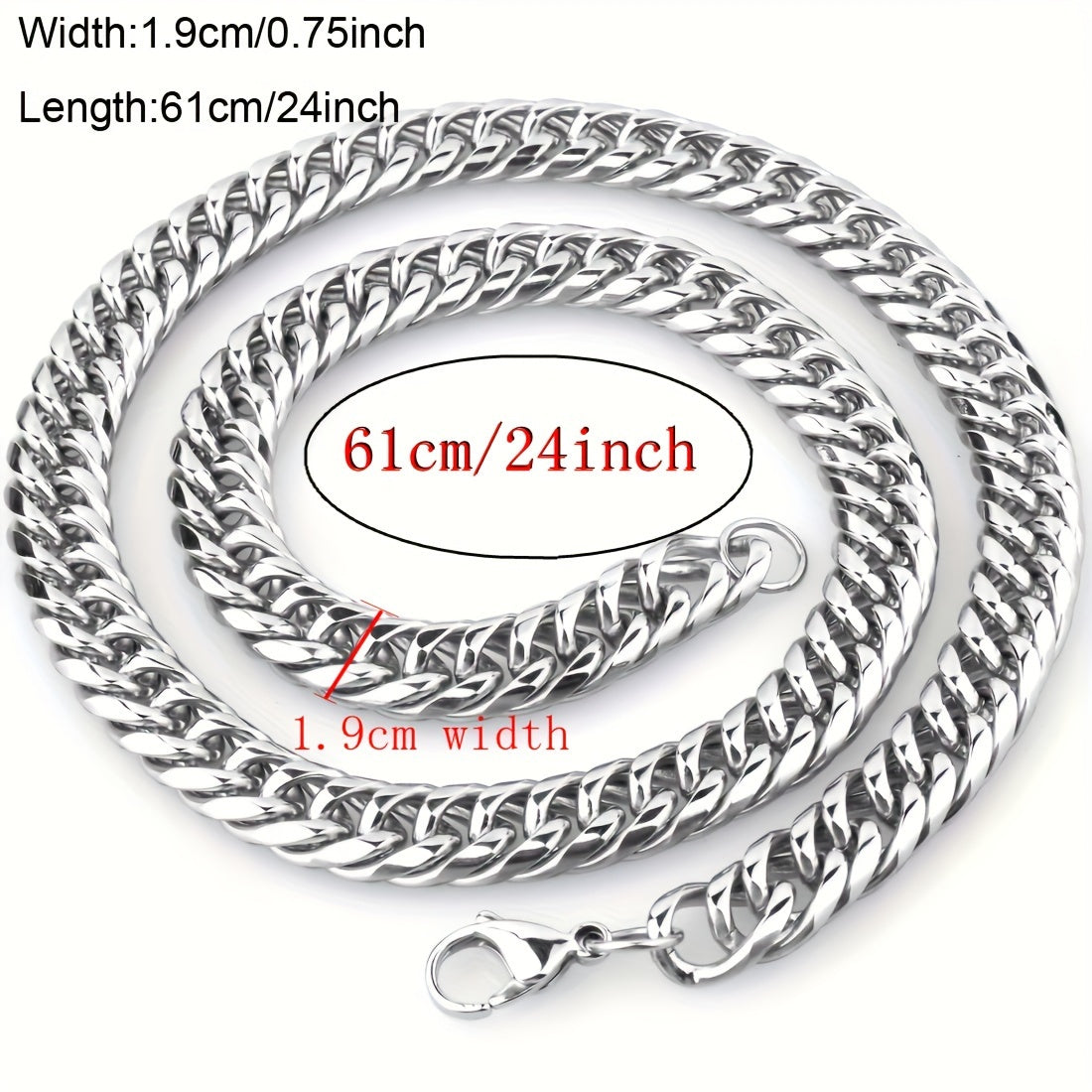 Stylish Men's Stainless Steel Chain Necklace