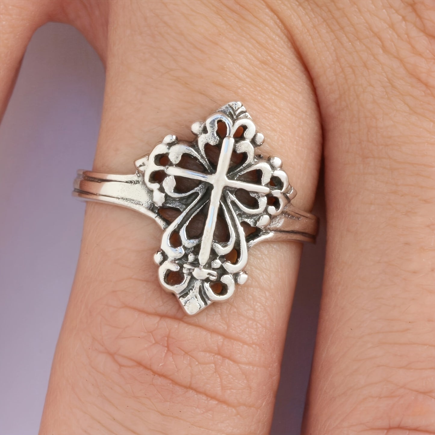 Vintage Stylish Cross Ring