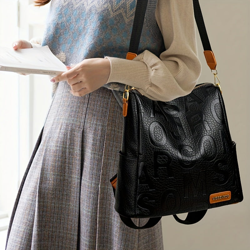 Waterproof Multi-pocket Letter Backpack