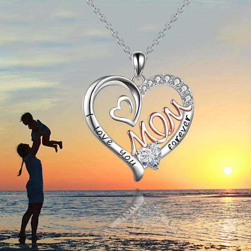 Heart Mom Pendant Necklace - Creative, Trendy, and Elegant Gift