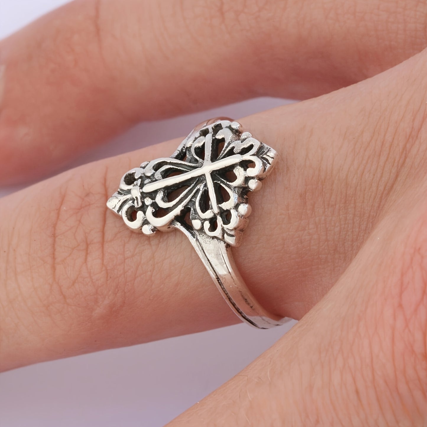 Vintage Stylish Cross Ring