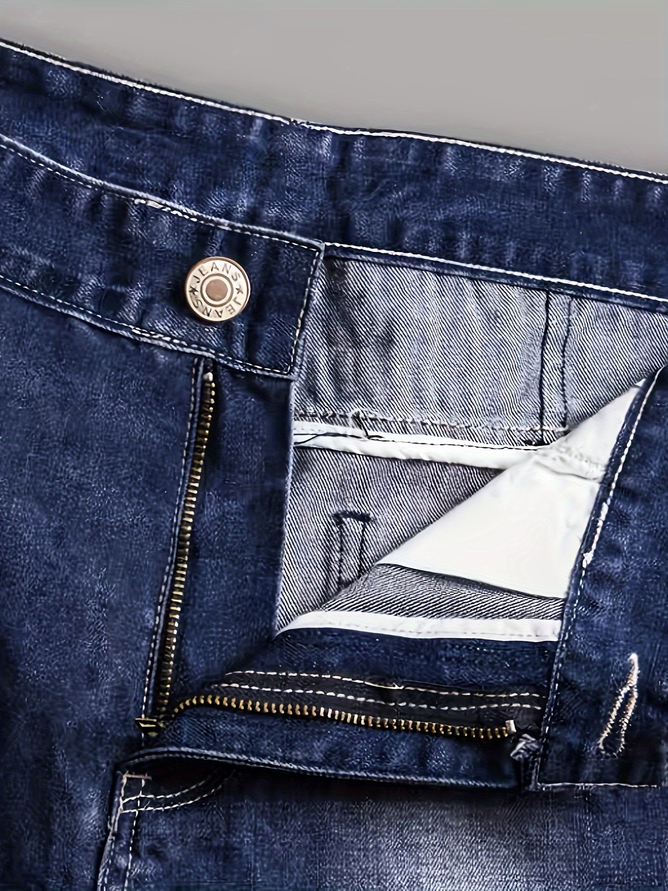 Men's Fashion Ripped Denim Straight Leg Casual Shorts