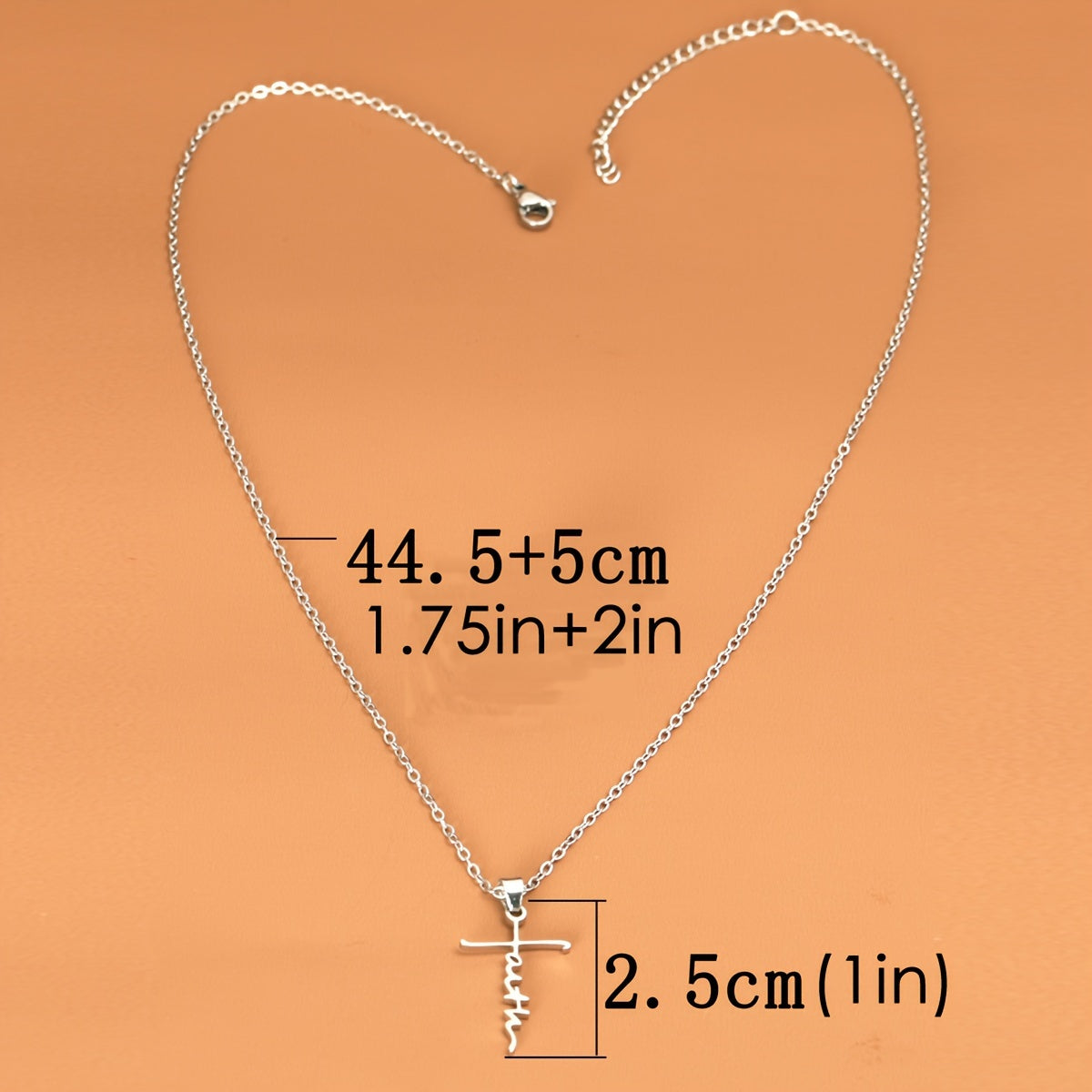 Set of 3 Faith Stainless Steel Pendant Necklaces