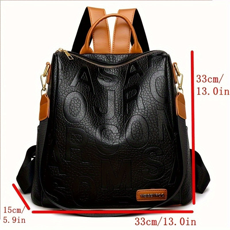 Waterproof Multi-pocket Letter Backpack