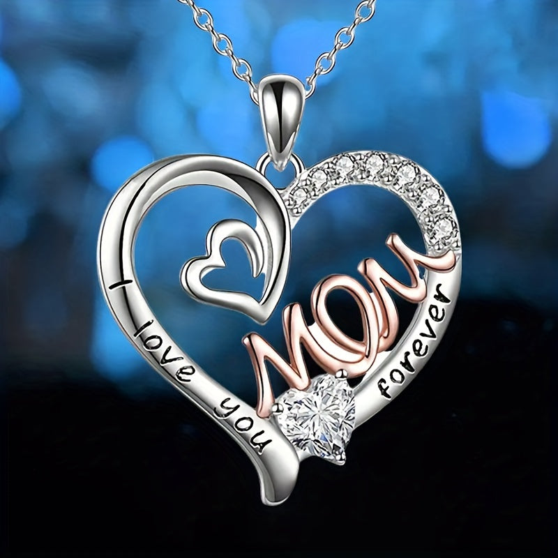 Heart Mom Pendant Necklace - Creative, Trendy, and Elegant Gift