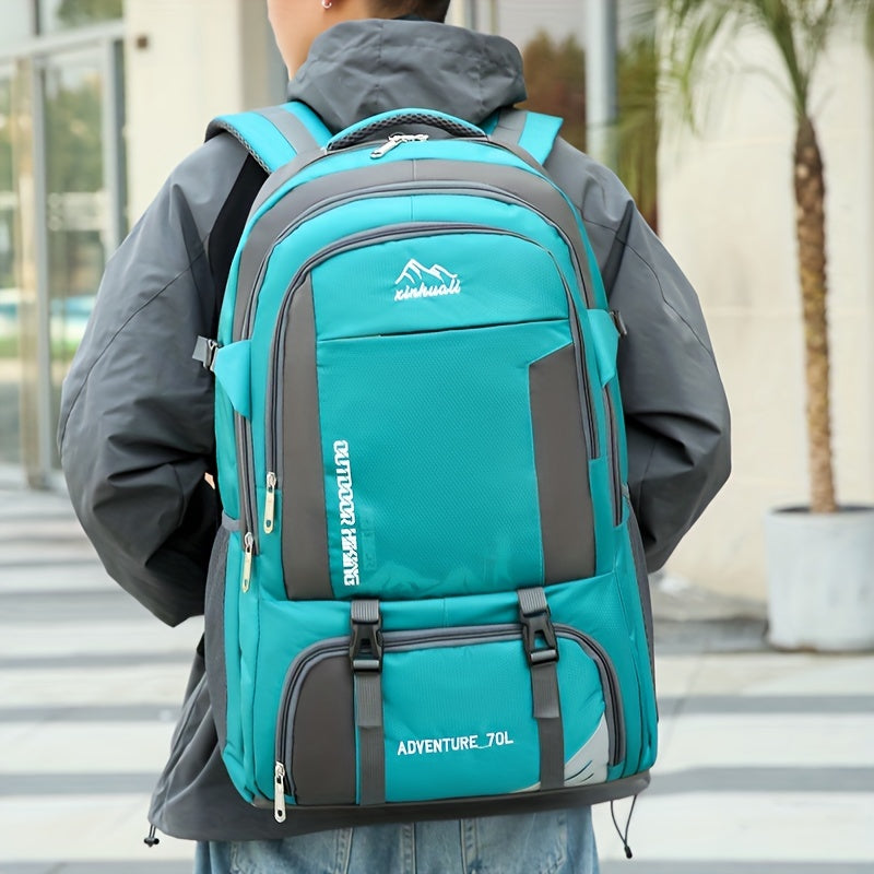 High-Capacity Waterproof Nylon Mountaineering Backpack