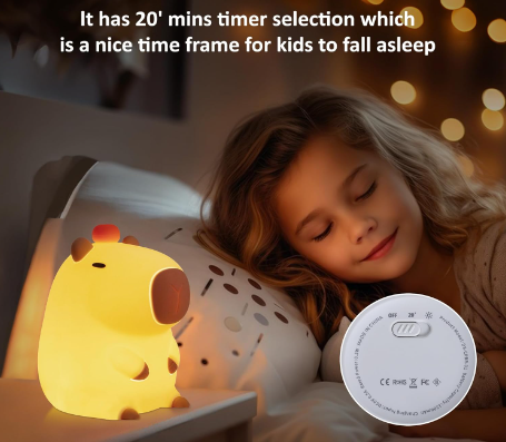 Charming Capybara LED Night Light – Perfect for Kids of all Ages & Animal Lovers!