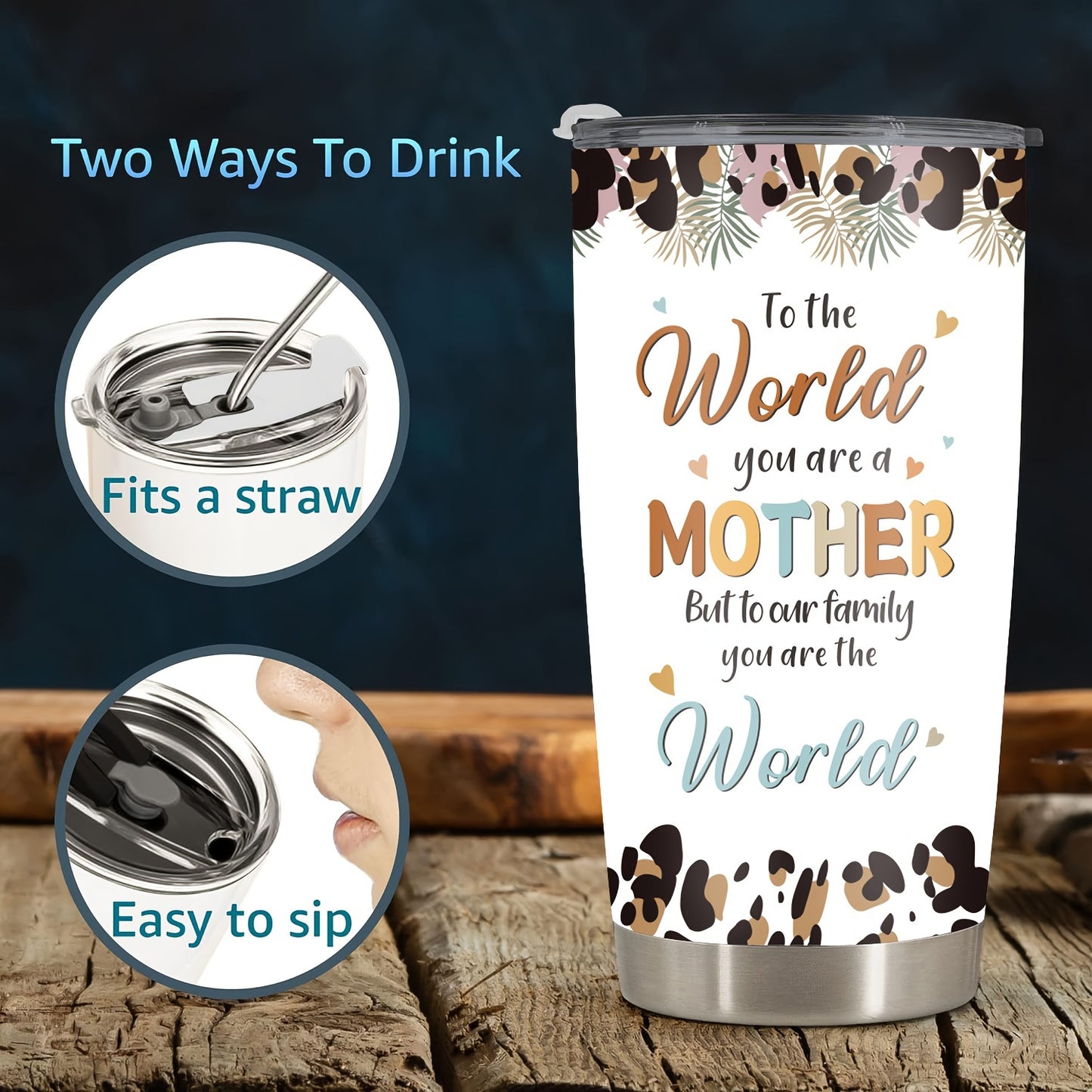 Best Mom Ever Tumbler with Straw 20oz Capacity and Durable Design