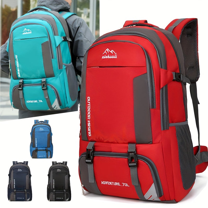 High-Capacity Waterproof Nylon Mountaineering Backpack