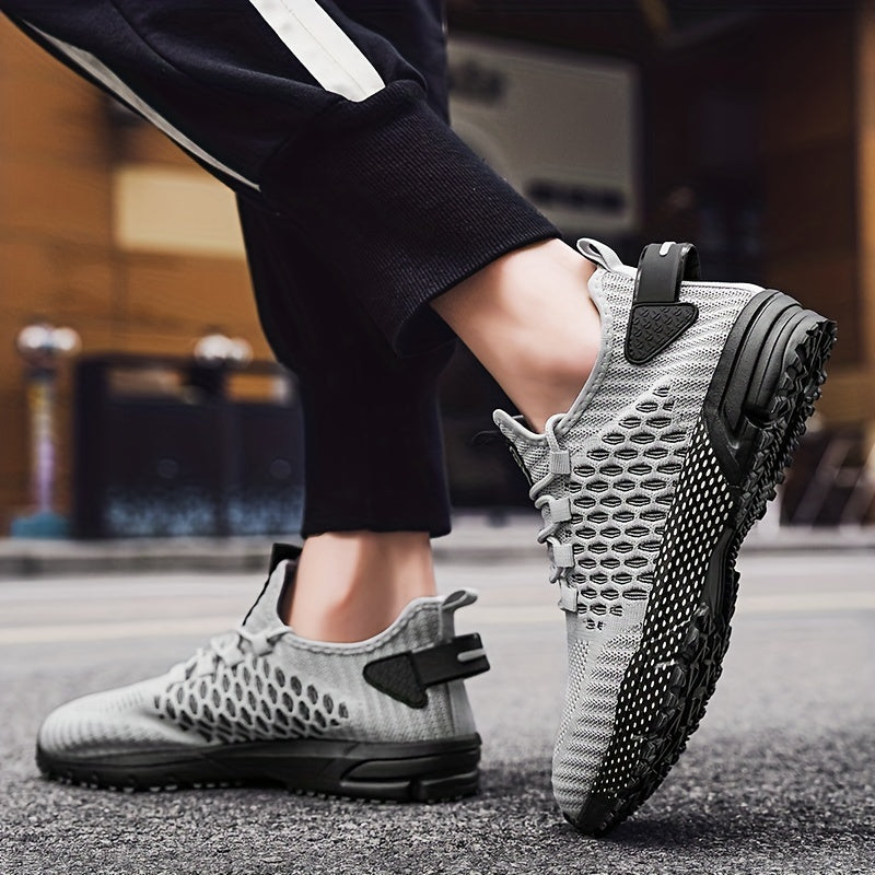 Men's Breathable Mesh Lace-up Sneakers