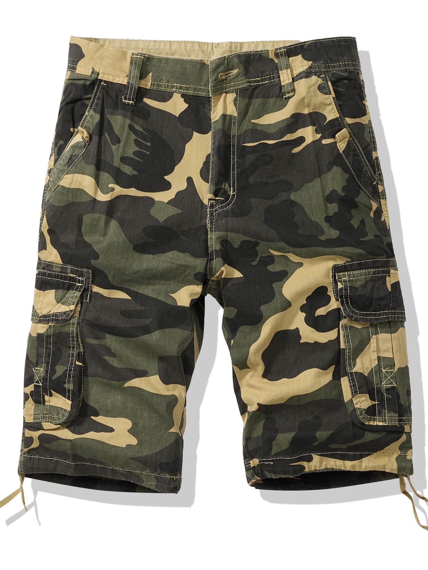 Fashion Men's Camo Comfy Cargo Shorts with Multiple Pockets