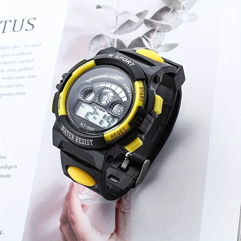Colorful Luminous Waterproof Sports Watch - Multifunctional Design