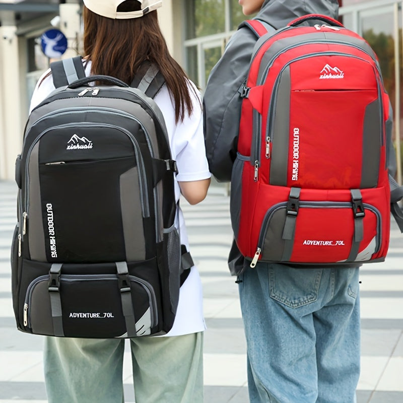 High-Capacity Waterproof Nylon Mountaineering Backpack