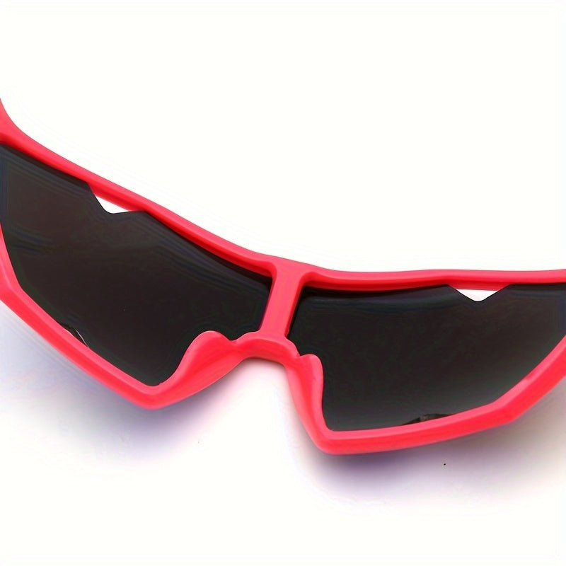 Shark Tooth Design Sunglasses - Windproof, UV Protection, Sporty Eyewear - Fashionable Unisex Polarized Shades