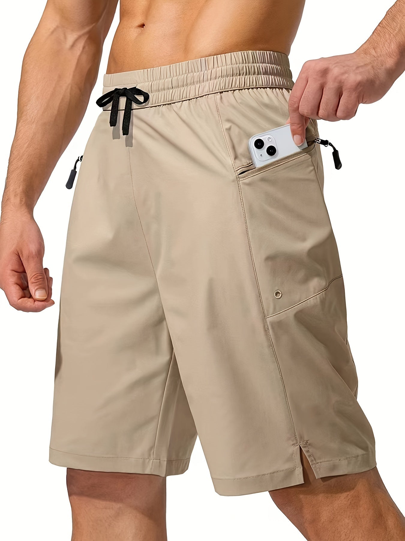 Men's Zip Pocket Sports Shorts, Swimwear