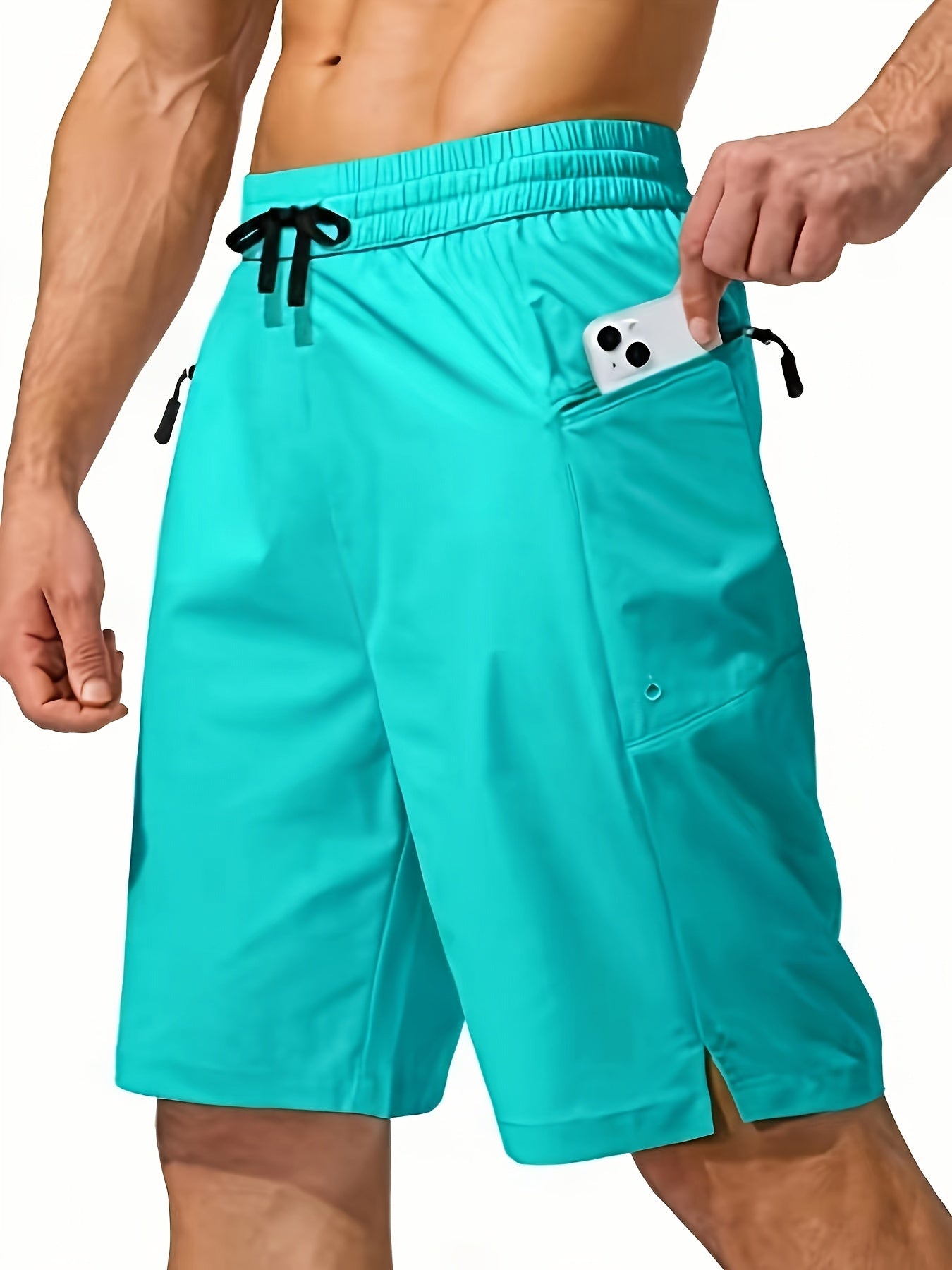 Men's Zip Pocket Sports Shorts, Swimwear