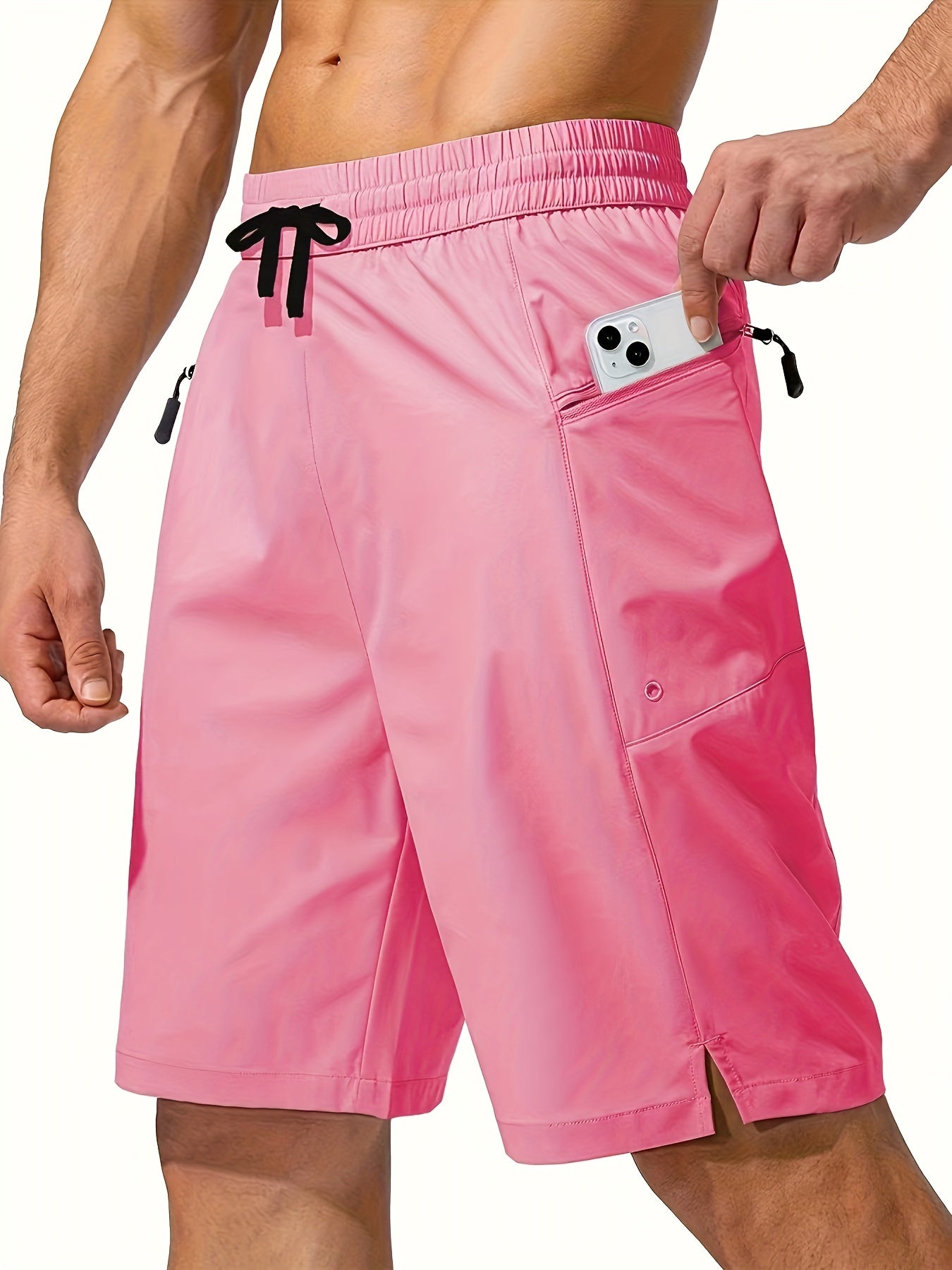 Men's Zip Pocket Sports Shorts, Swimwear