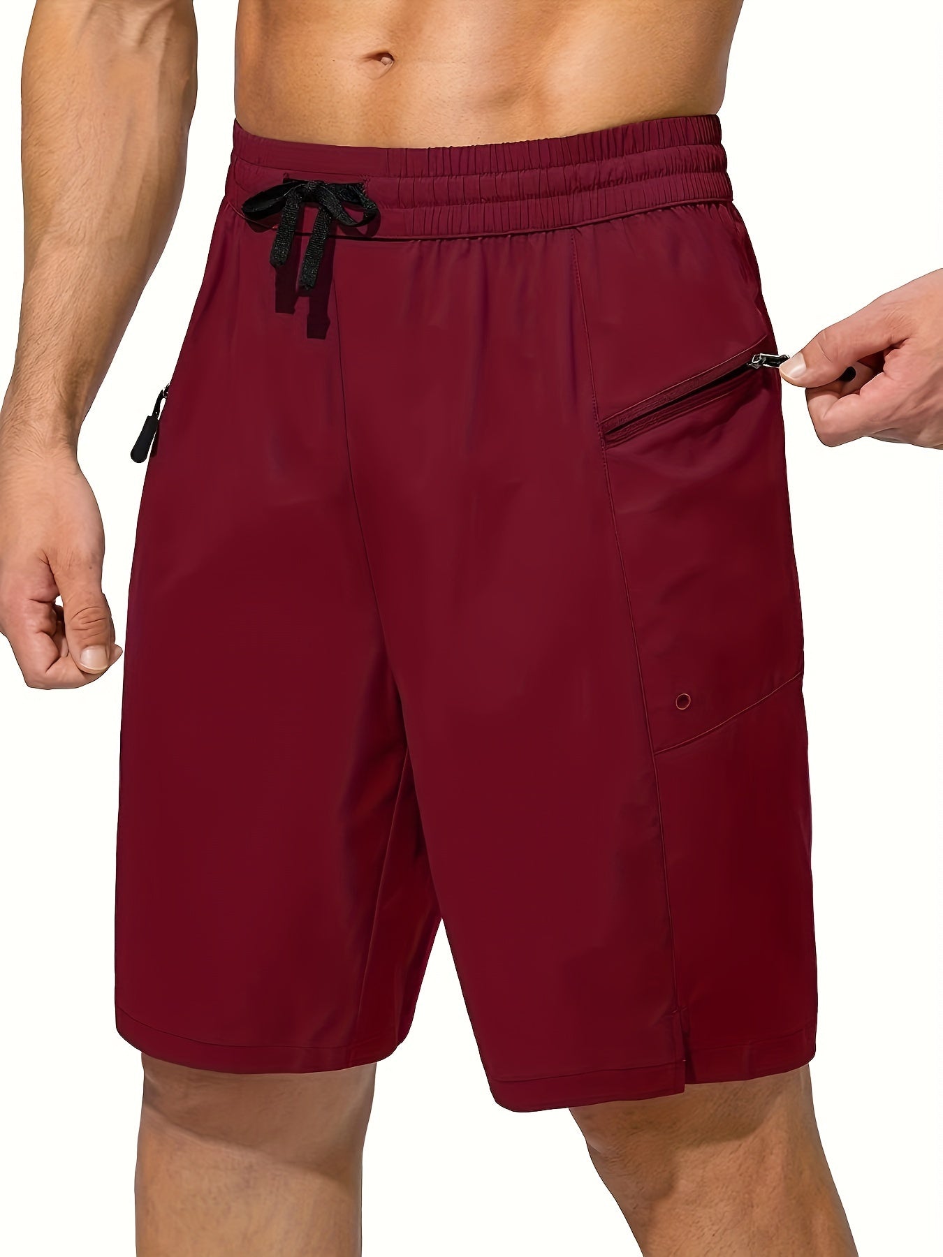 Men's Zip Pocket Sports Shorts, Swimwear