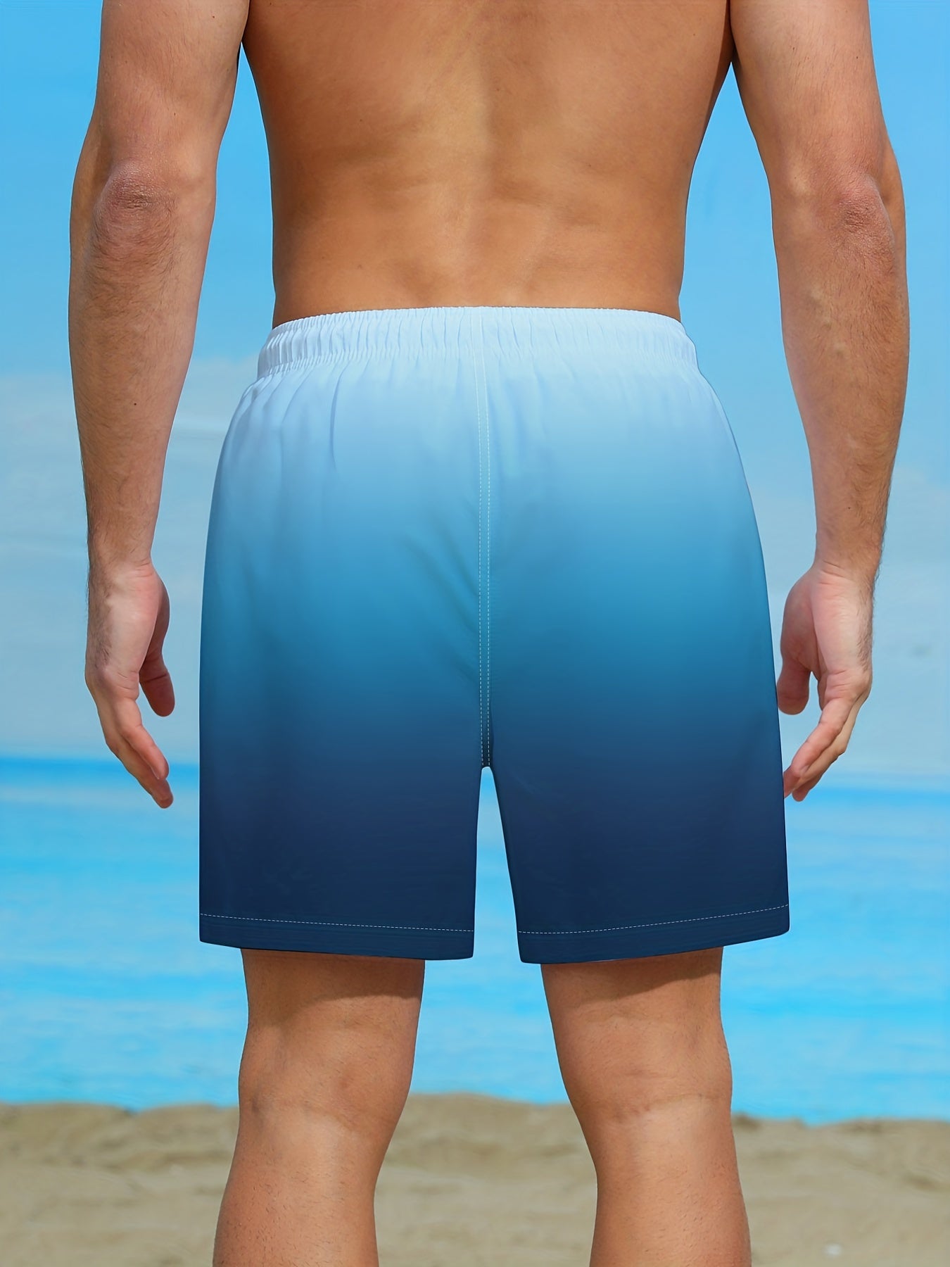 Quick-drying Drawstring Men's Swim Trunks
