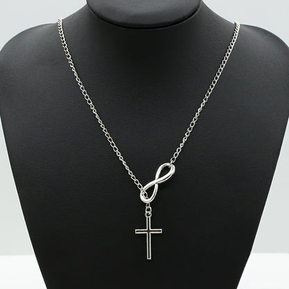 Lucky Infinity Cross Pendant Necklace