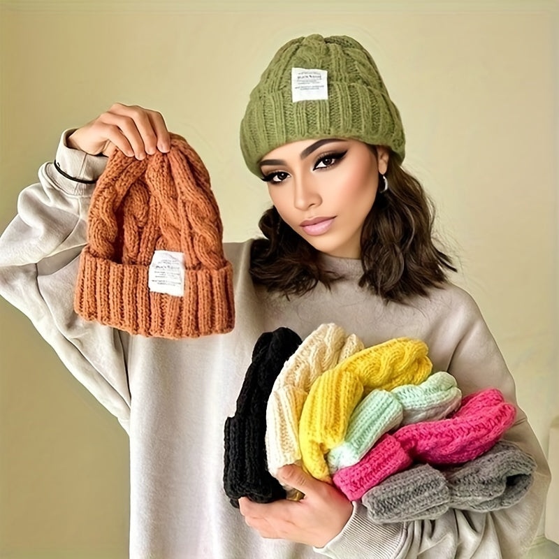 Women's Warm Knitted Hat with Ear Protection