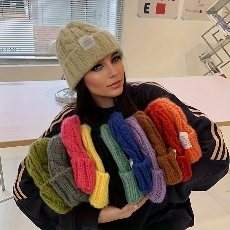 Women's Warm Knitted Hat with Ear Protection