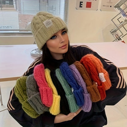 Women's Warm Knitted Hat with Ear Protection