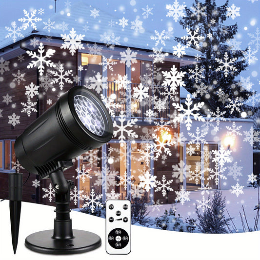 Twinkle Star LED Christmas Projector Lights – Snowflake & Holiday Decor for Indoor & Outdoor