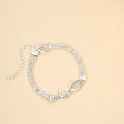 Elegant Zircon Anklet - Shiny Zinc Alloy Ankle Bracelet