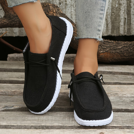 Women's Lightweight Canvas Lace Up Sneakers