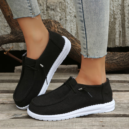 Women's Lightweight Canvas Lace Up Sneakers