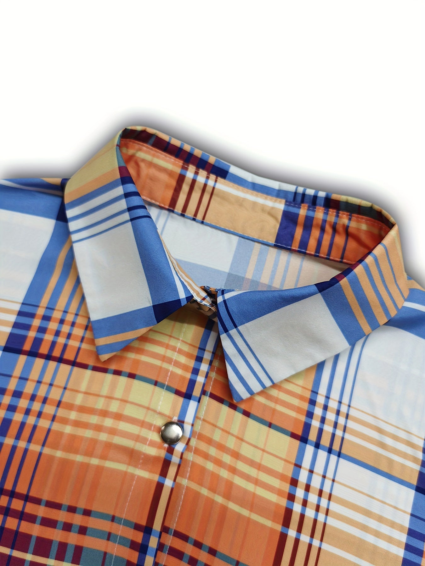 Women's Casual Plaid Pattern Button Front Long Sleeve Shirt