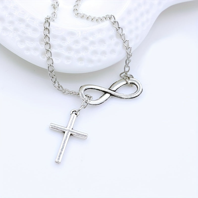 Lucky Infinity Cross Pendant Necklace