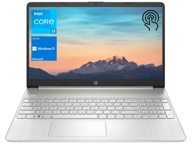 HP HD Touchscreen Notebook Laptop 15.6" - Intel Core i3, 32GB RAM, 1TB SSD, Windows 11, Silver