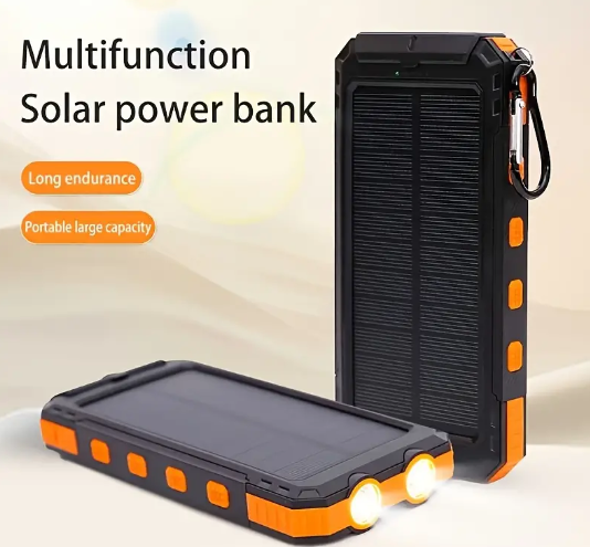 Ultimate 10000mAh Portable Solar Power Bank with Dual USB or MulltiPorts, LED Flashlight & Compass – Your Perfect Outdoor Emergency Charger