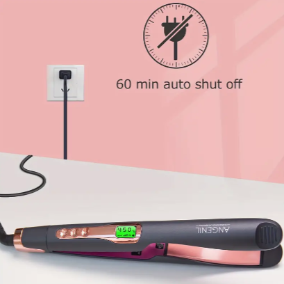 2-in-1 Hair Straightener & Curler – ANGENIL Dual Voltage Combo for Perfect Curls & Sleek Styles