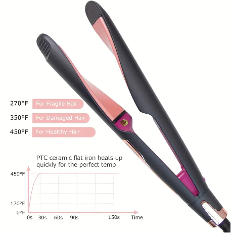 2-in-1 Hair Straightener & Curler – ANGENIL Dual Voltage Combo for Perfect Curls & Sleek Styles