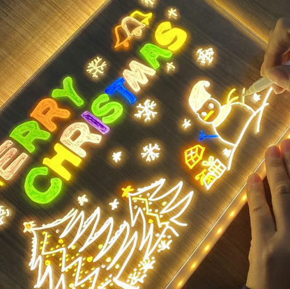 Glow & Go LED Kids' Note Board – Creative Light-Up Fun for Holidays!