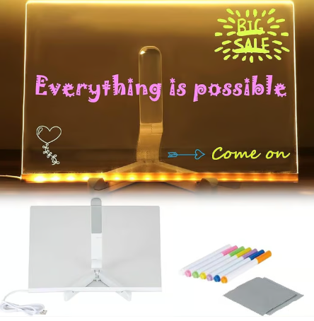 Glow & Go LED Kids' Note Board – Creative Light-Up Fun for Holidays!