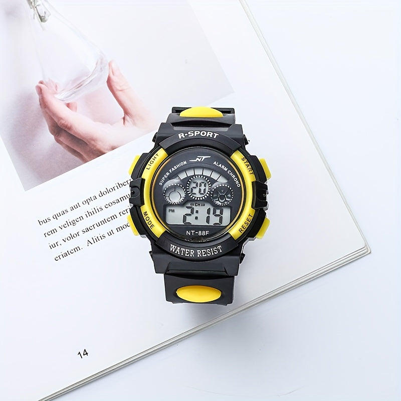 Colorful Luminous Waterproof Sports Watch - Multifunctional Design