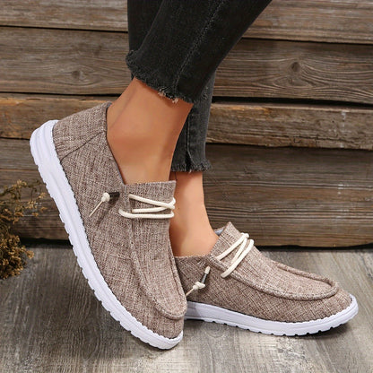 Women's Lightweight Canvas Lace Up Sneakers