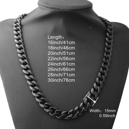 Unique Men's Chain Necklace Stainless Steel
