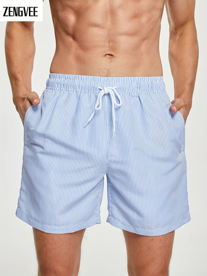 2-in-1 Double Layer Men's Shorts with Inner Zipper Pocket