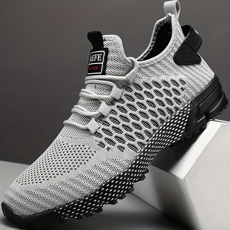 Men's Breathable Mesh Lace-up Sneakers