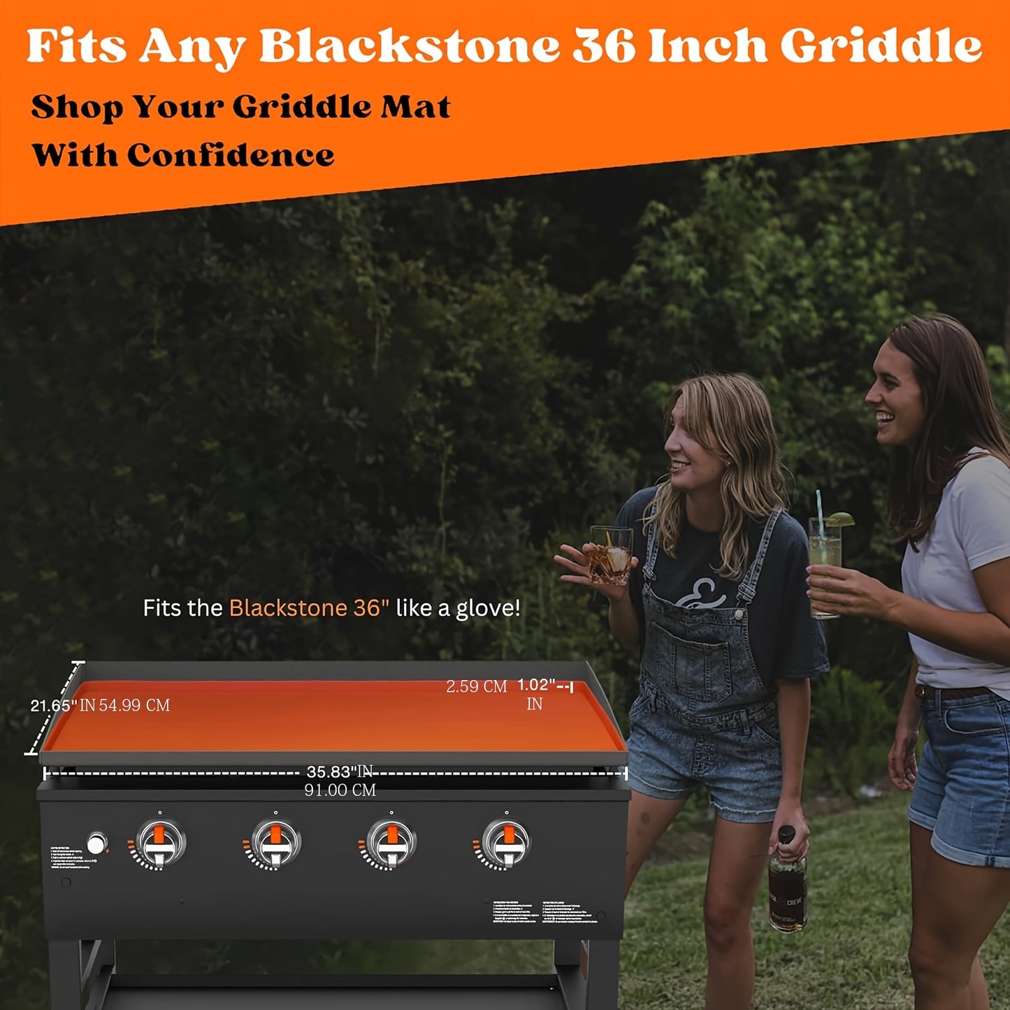Silicone Griddle Mat for Blackstone Griddle - Heavy Duty Food Grade Cover to Protect from Dirt & Rust